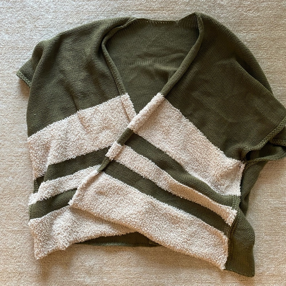 Target dark green wrap poncho with soft detail